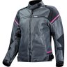 Мотокуртка женская RIVA LADY JACKET черно-темно-серо-розовый