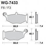 Тормозные колодки WRP WG-7433-F6 (FDB2213 / FA419)