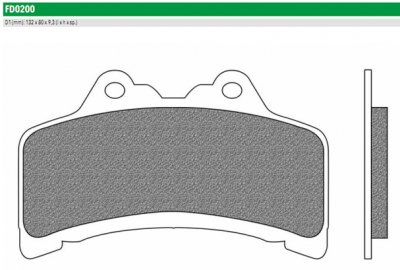 Newfren FD0200BT Тормозные колодки дисковые мото ROAD TOURING ORGANIC (FDB865P) 