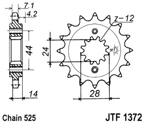 Звезда передняя JTF1372.17RB