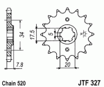 Звезда передняя JTF327.13