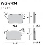 Тормозные колодки WRP WG-7434-F3 (FDB2221 / FA436)