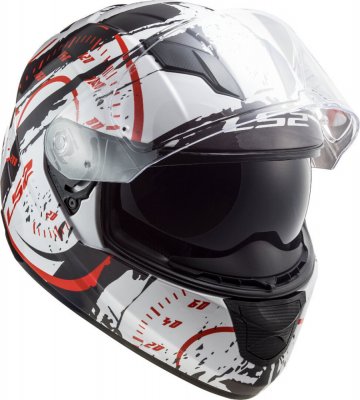 Шлем LS2 FF320 STREAM EVO TACHO бело-черно-красный