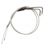 Трос газа двойной Tarazon для Harley-Davidson Dyna / Touring / Softail / Sportster 90см серебристый