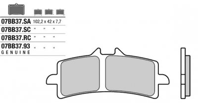 Brembo 07BB37LA колодки тормозные (FDB2260)