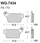 Тормозные колодки WRP WG-7434-F6 (FDB2221 / FA436)