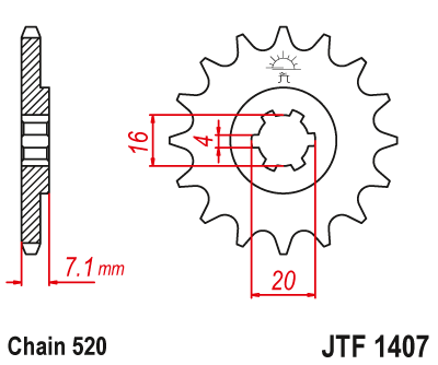 Звезда передняя JTF1407.10