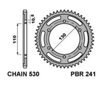 Звезда задняя PBR 241 38 C45 (JTR479.38)