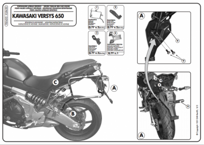 Kappa KLR450 Крепеж боковых кофров KAW VERSYS