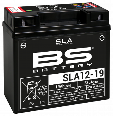BS-Battery SLA12-19 (FA) Аккумулятор для BMW K1600 GT, GTL (GEL12-19)
