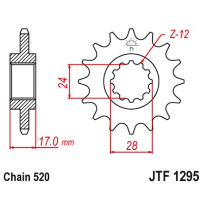 Звезда передняя JTF1295.15