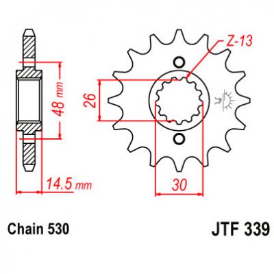 Звезда передняя JTF339.16