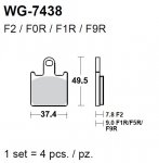 Тормозные колодки WRP WG-7438-F2 (FDB2220 / FA417 / FA461)