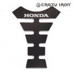 CRAZY IRON Наклейка на бак HONDA ч/б, текстура карбона