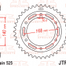 Звезда задняя JTR3.42ZBK черная