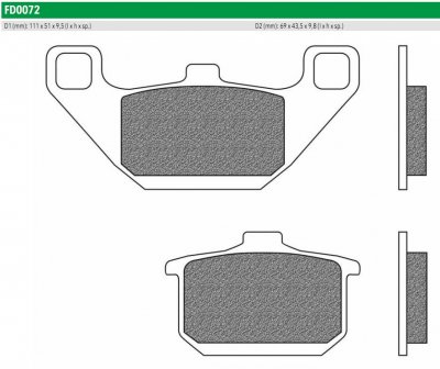 Newfren FD0072BT Тормозные колодки дисковые ROAD TOURING ORGANIC (FDB339P) 