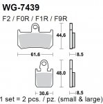 Тормозные колодки WRP WG-7439-F1R (FDB2217 / FA442)