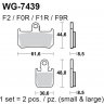 Тормозные колодки WRP WG-7439-F1R (FDB2217 / FA442)