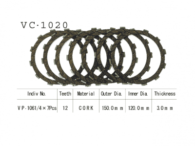 Фрикционные диски сцепелния Vesrah VC 1020