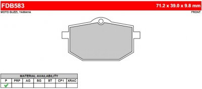 FDB583P Ferodo тормозные колодки