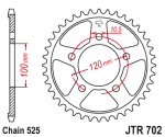 Звезда задняя JTR702.44