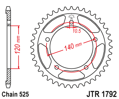 Звезда цепного привода JTR1792.40