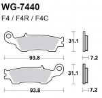 Тормозные колодки WRP WG-7440-F4 (FDB2219 / FA450)