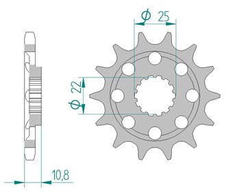 Звезда передняя Afam 94807-15