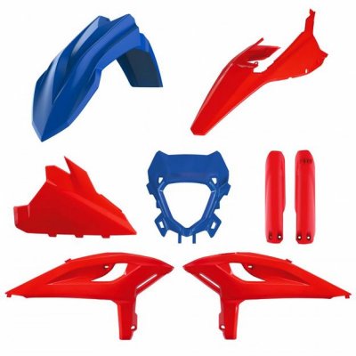 Polisport Комплект пластика Enduro w/mask BETA RR X-PRO 2T/4T 2025- Racing Color сине-красный
