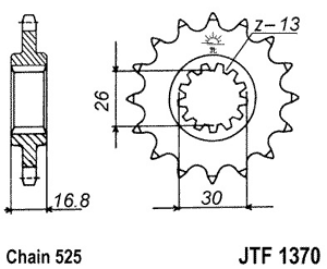 Звезда передняя JTF1370.14