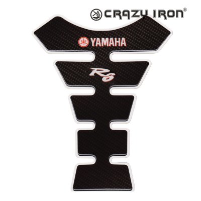 CRAZY IRON Наклейка на бак YAMAHA YZF-R6 red, текстура карбона