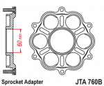 Крепление ведомой звезды алюминиевое JTA760B красное