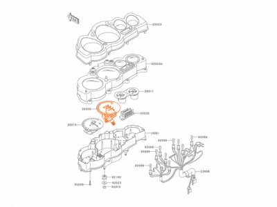 Спидометр OEM Kawasaki 25005-1734 для ZX12 02-05