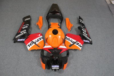 ZXMT Комплект пластика для мотоцикла Honda CBR 600 RR 03-04 Repsol Оранжевый